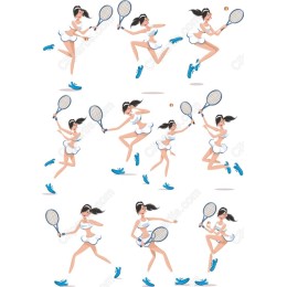 Dynamic Tennis Girl Set