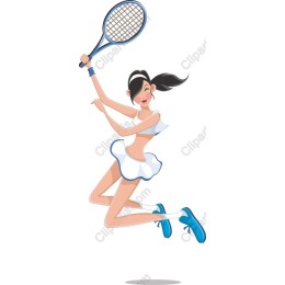 Dynamic Female Tennis Player