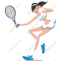 Energetic Female Tennis Player