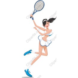 Dynamic Female Tennis Player