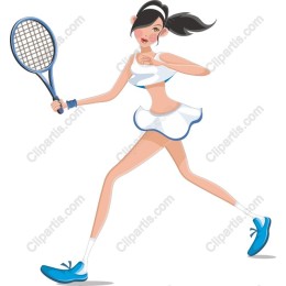 Dynamic Female Tennis Player