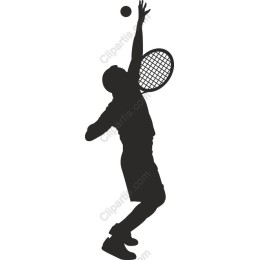 Tennis Player Serving