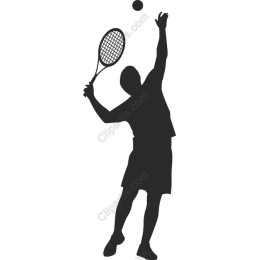 Dynamic Tennis Player Serving