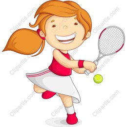 Cheerful Tennis Girl
