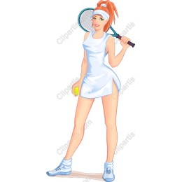 Vibrant Female Tennis Player