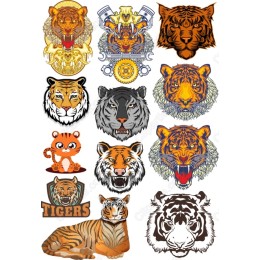 Tiger Clipart Bundle - 12 Unique