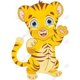 Cheerful Cartoon Tiger