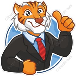 Tiger Business Mascot
