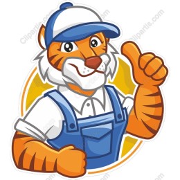 Cheerful Tiger Character