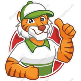 Cheerful Cartoon Tiger Mascot