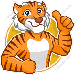 Cheerful Cartoon Tiger