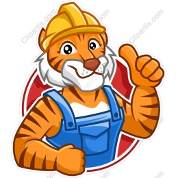 Cheerful Cartoon Tiger