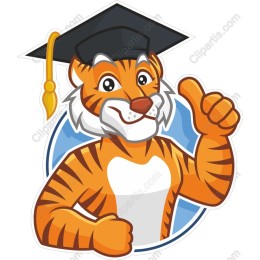 Cheerful Tiger Graduate