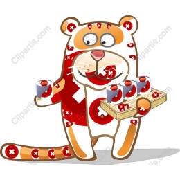 Cheerful Cartoon Tiger Treats