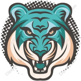 Fierce Stylized Tiger Head