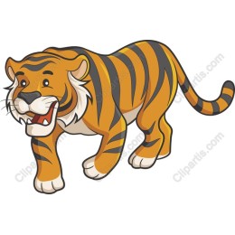 Playful Cartoon Tiger