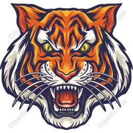 Fierce Roaring Tiger Head