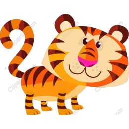 Playful Cartoon Tiger