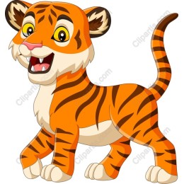 Adorable Cartoon Tiger