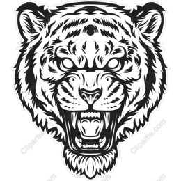 Fierce Roaring Tiger Head