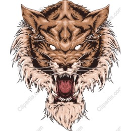 Fierce Roaring Tiger Head