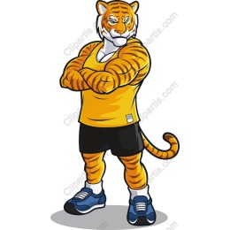 Dynamic Muscular Tiger Character