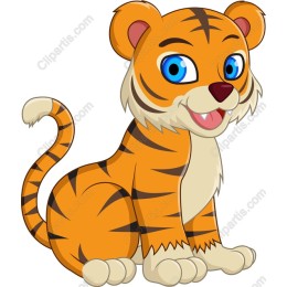Adorable Cartoon Tiger