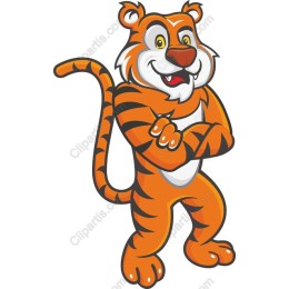 Playful Cartoon Tiger