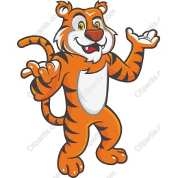Playful Cartoon Tiger