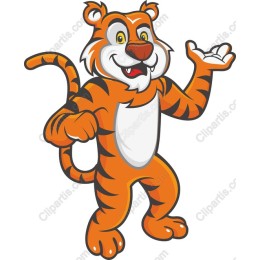 Cheerful Cartoon Tiger