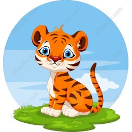 Adorable Cartoon Tiger