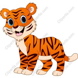Adorable Cartoon Tiger