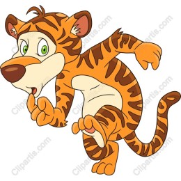 Playful Cartoon Tiger