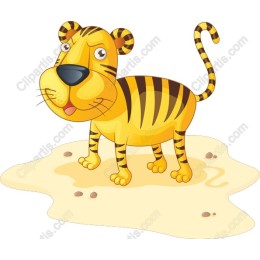 Vibrant Cartoon Tiger