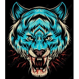 Fierce Blue Tiger