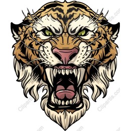 Fierce Roaring Tiger Head