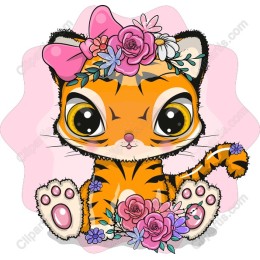 Floral Crown Kitten