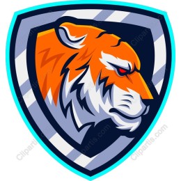 Fierce Tiger Head in Shield