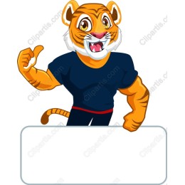 Cheerful Cartoon Tiger