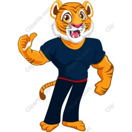Playful Cartoon Tiger