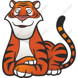 Playful Cartoon Tiger