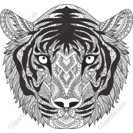 Intricate Tiger Head