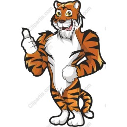 Vibrant Cartoon Tiger