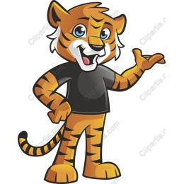 Playful Cartoon Tiger