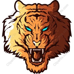 Fierce Roaring Tiger Head
