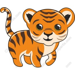Cute Cartoon Tiger Cub