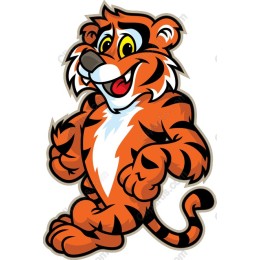 Vibrant Cartoon Tiger