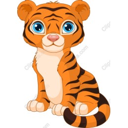 Cute Sitting Tiger