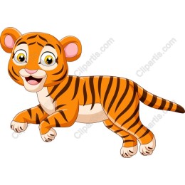 Charming Cartoon Tiger Cub