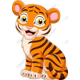 Adorable Cartoon Tiger